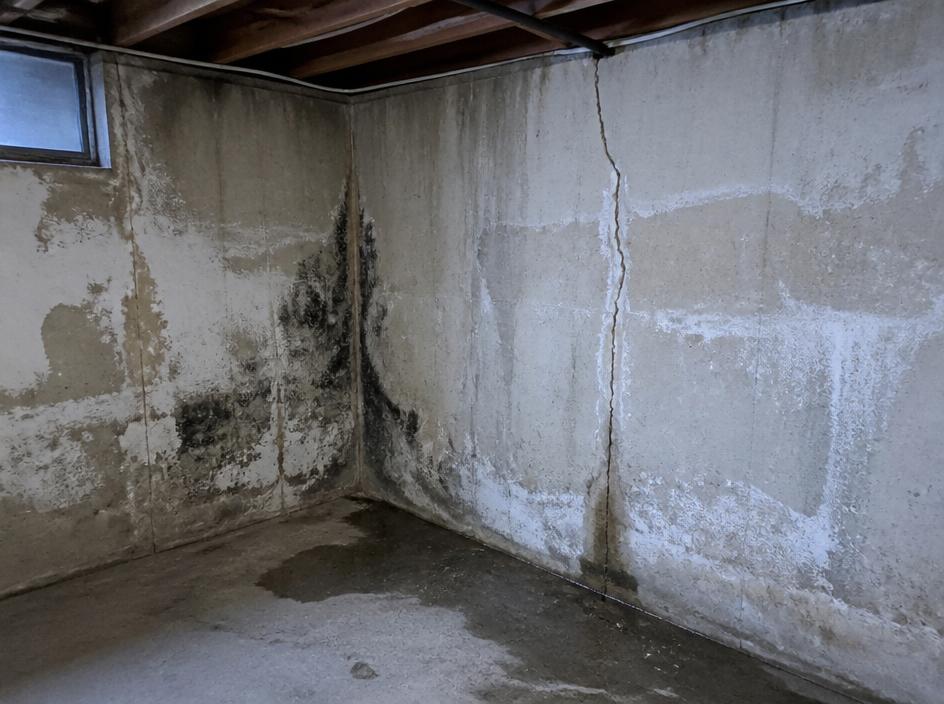 Wet basement foundation